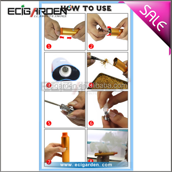 2014 high quality product ecigarden e cigarette dry herb pex