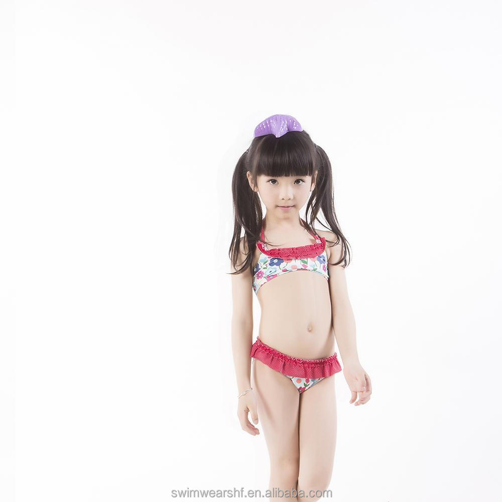 卸売中国工場フラウンス付ストラップビキニ水着の女の子仕入れ・メーカー・工場