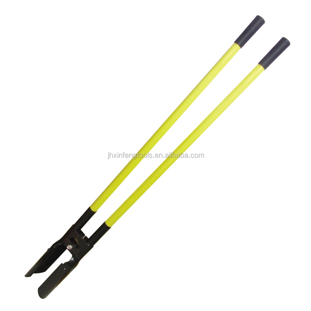 Carbon Steel Fence Post Hole Digger With Fiberglass And Wooden Handle Antislip Farm Hand Tools