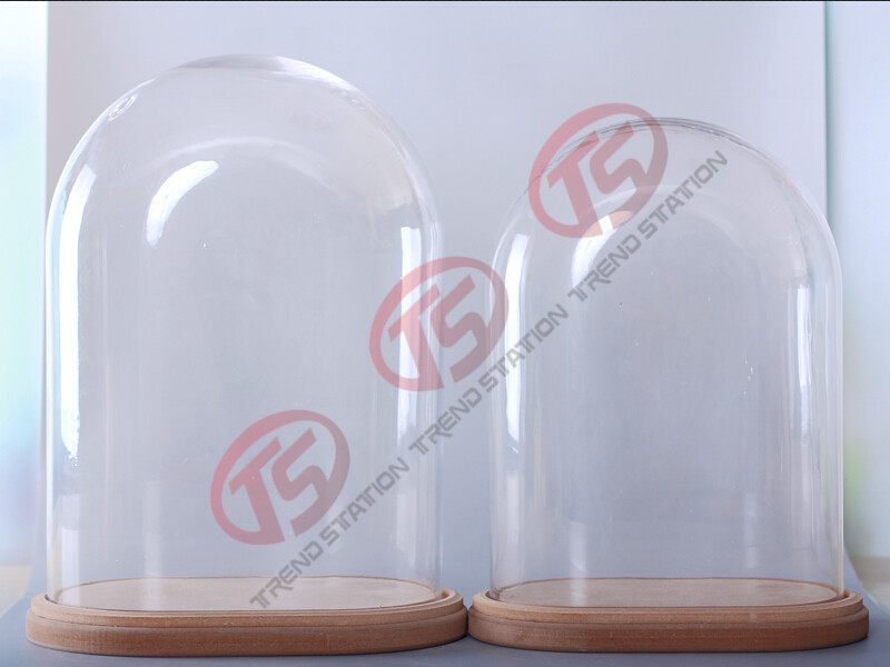 透明な楕円形のガラスドームクローシュ、 装飾的なガラスのドーム仕入れ・メーカー・工場