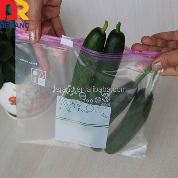 Clear LDPE slider bag with zipper/LDPE zipper bag