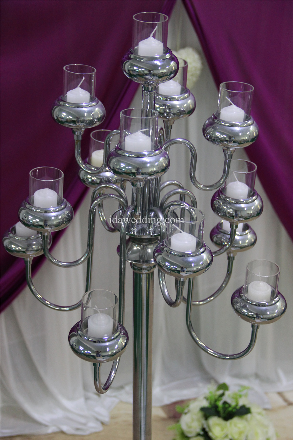 Ida 12 Arm Candelabra Fireplace Candelabra Wrought Iron Floor