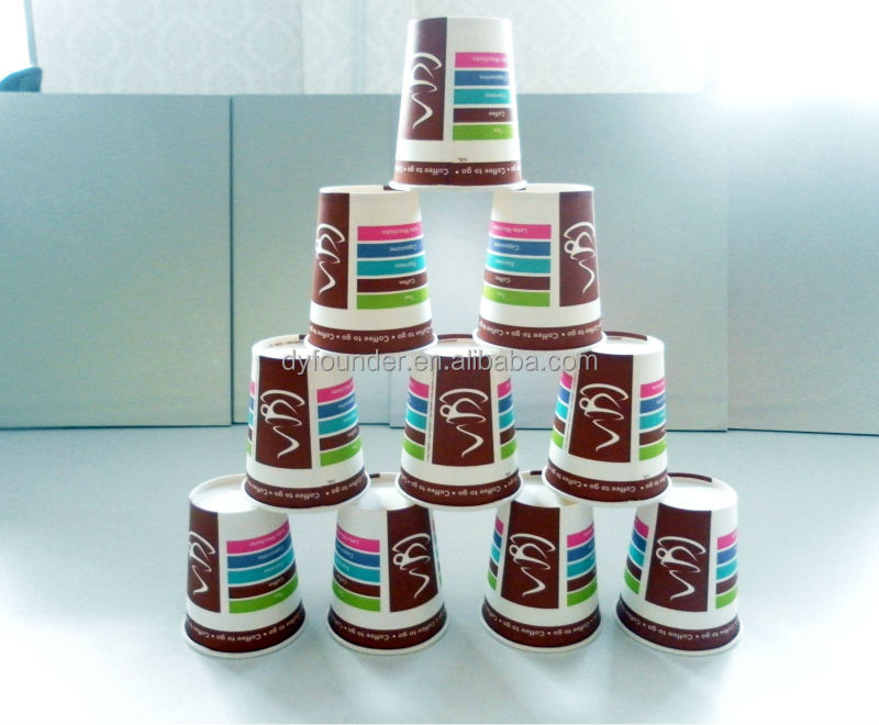 Custom printed single wall paper cup for coffee and tea packing