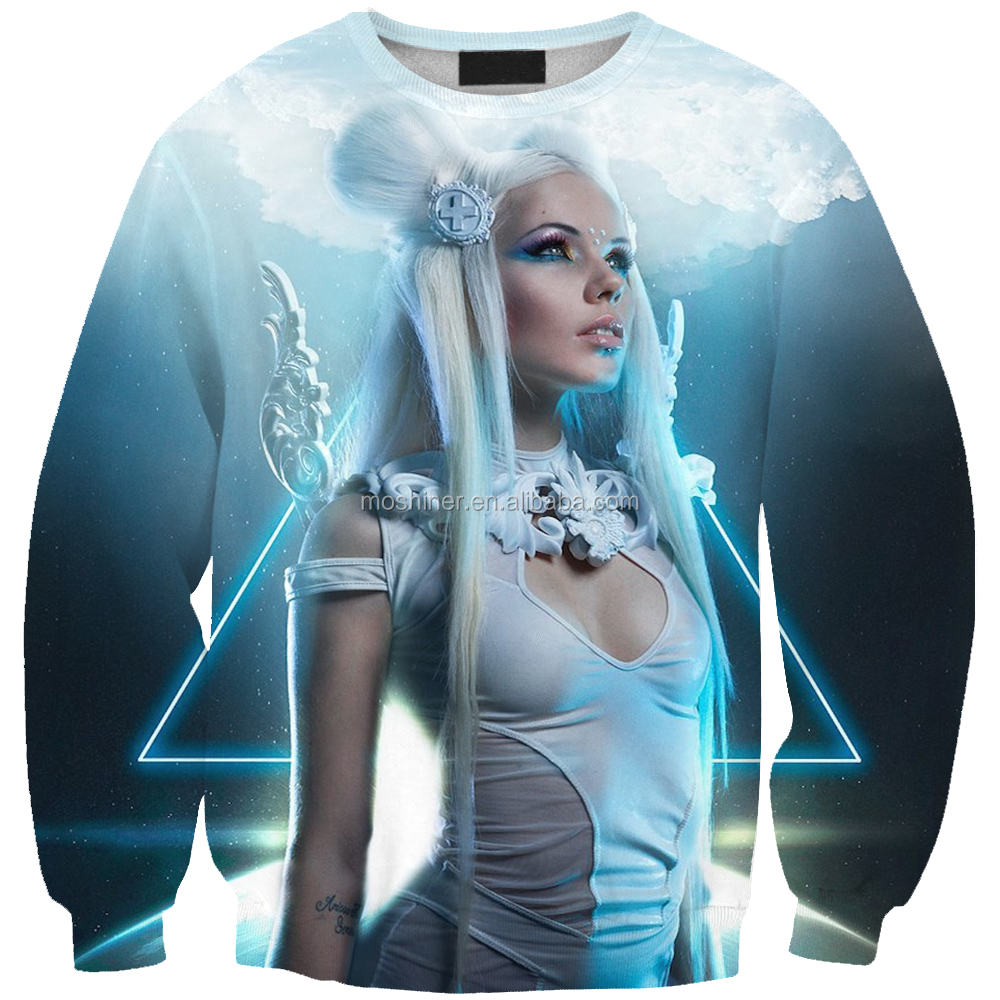 女神oemデザイン印刷ユニセックスsweatershirt卸売画像ファッショナブルなsweatershirts仕入れ・メーカー・工場