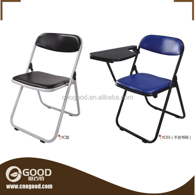 Comfortable Folding Pu Seats Classroom Chair With Tablet Office Chair