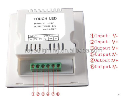 単色ledディマースイッチ、 電気壁スイッチrohs指令調光器、 12ボルト壁面調光器スイッチパネル用/strip仕入れ・メーカー・工場