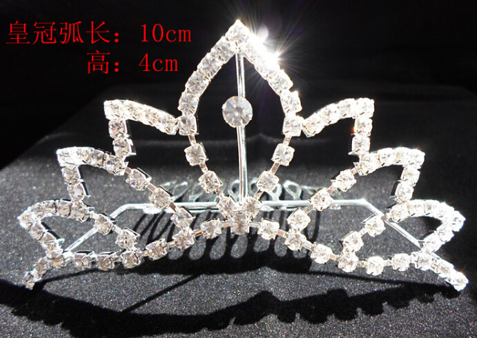 カスタムデザインのシルバーメッキ王冠の毛の櫛の結婚式やギフト用ダイヤモンドと仕入れ・メーカー・工場