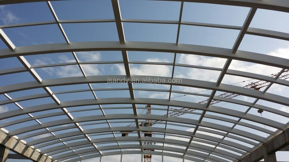 Environmental Cheap Steel Structure Polycarbonate Skylight Roof