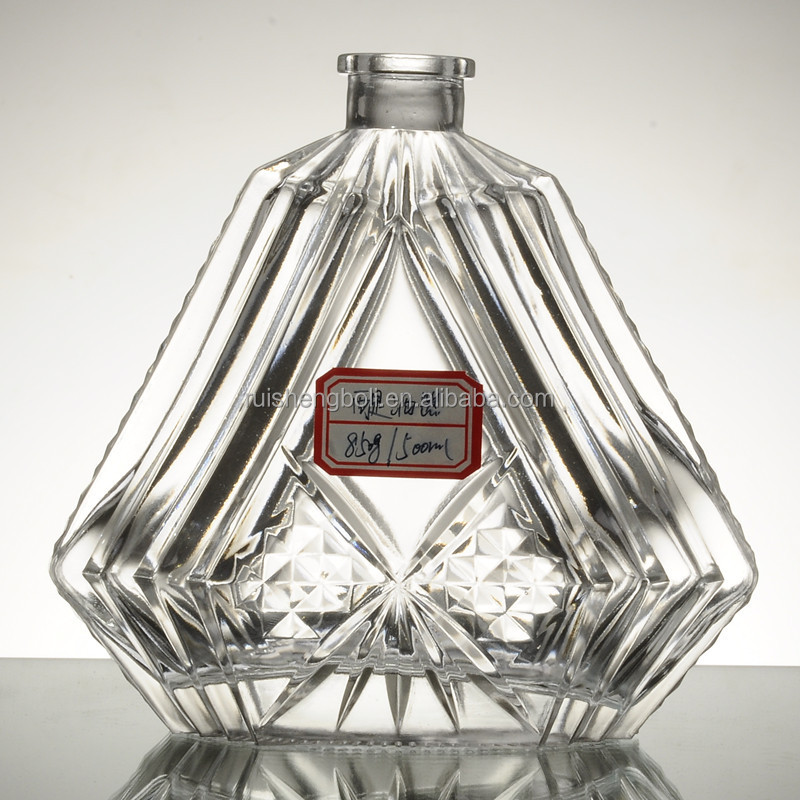 Decorative Triangle 500ml Clear Glass Liquor Bottle Buy 500ml Clear