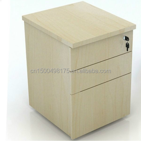 Office Wooden 3 Drawers File Cabinet With Lock File Cabinet Drawer