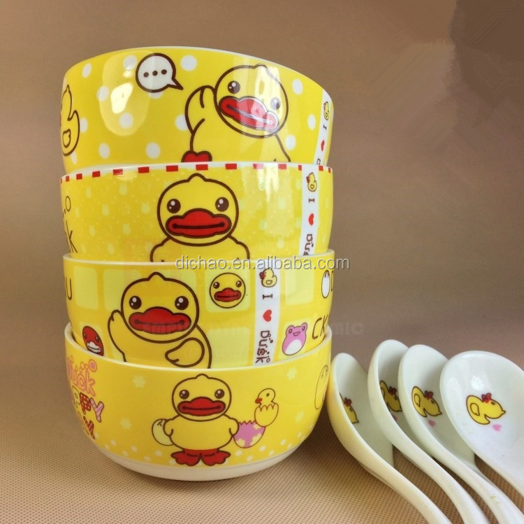 ボウルとスプーン食器タイプと子供セラミック磁器のディナーセット仕入れ・メーカー・工場