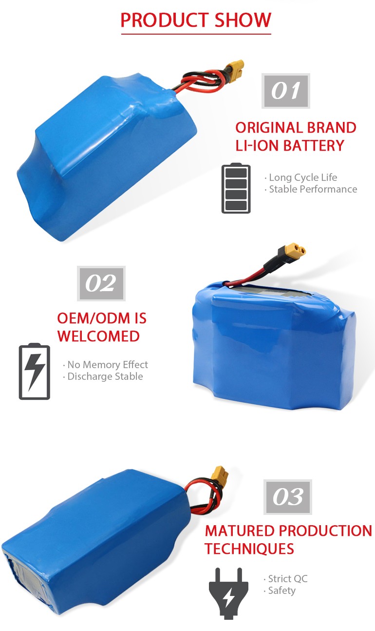 10s2p 36v 4400mah 18650 Battery Pack Hoverboard Replacement Battery