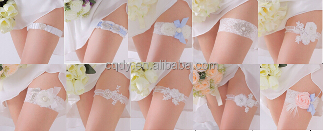ささやかなフレックス2015ガーター、 弾性女性のガーター白、 花柄レースのガーター、 ブライダル結婚式のガーター仕入れ・メーカー・工場