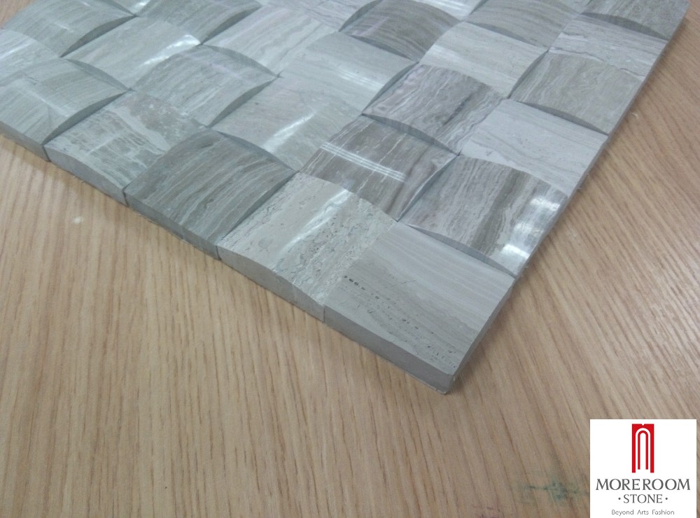 Travertine grey Polished  Marble Mosaic  Wall Tile (3).jpg