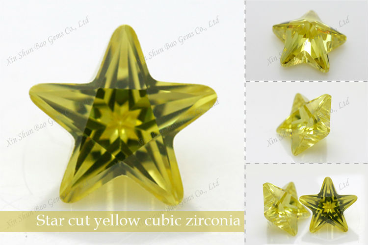 Star shape pink cubic zirconia loose gemstone prices