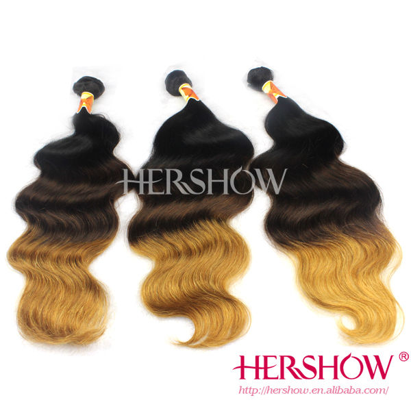 現在はヘア製品2014年オンブル非常に魅力的な髪織り、 100％人ブラジルの髪織り問屋・仕入れ・卸・卸売り