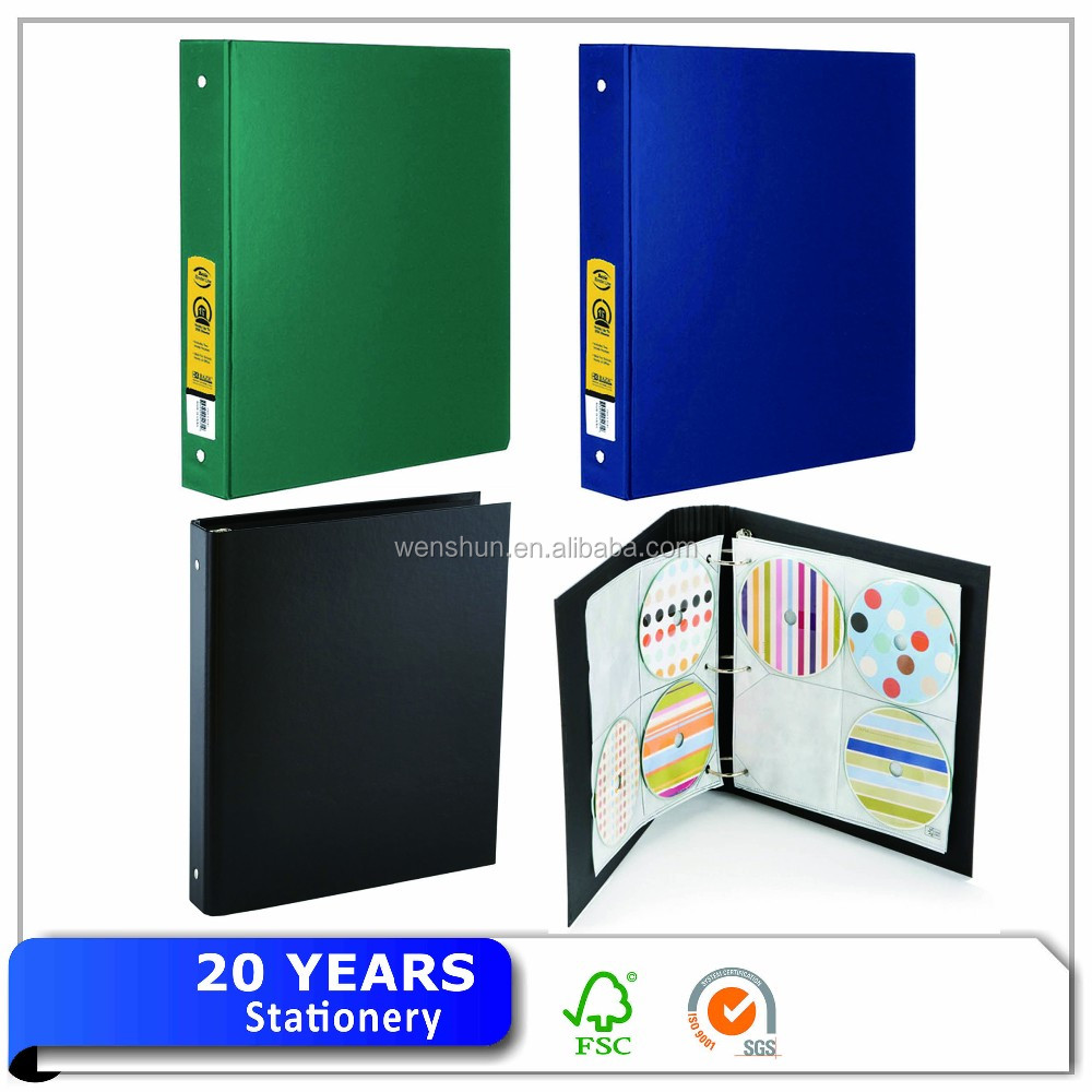 Hot selling handmade hard cover 3 ring binder paper file folder