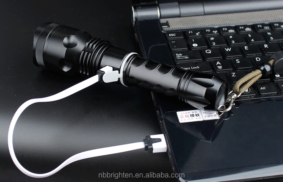 工場卸売モード光ハンドヘルドアルミニウム310ワットクリー族xmlu2最も強力なled懐中電灯戦術的なusb充電器付仕入れ・メーカー・工場