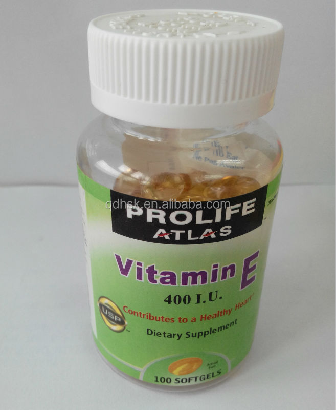 GMP natural Vitamin E soft capsules
