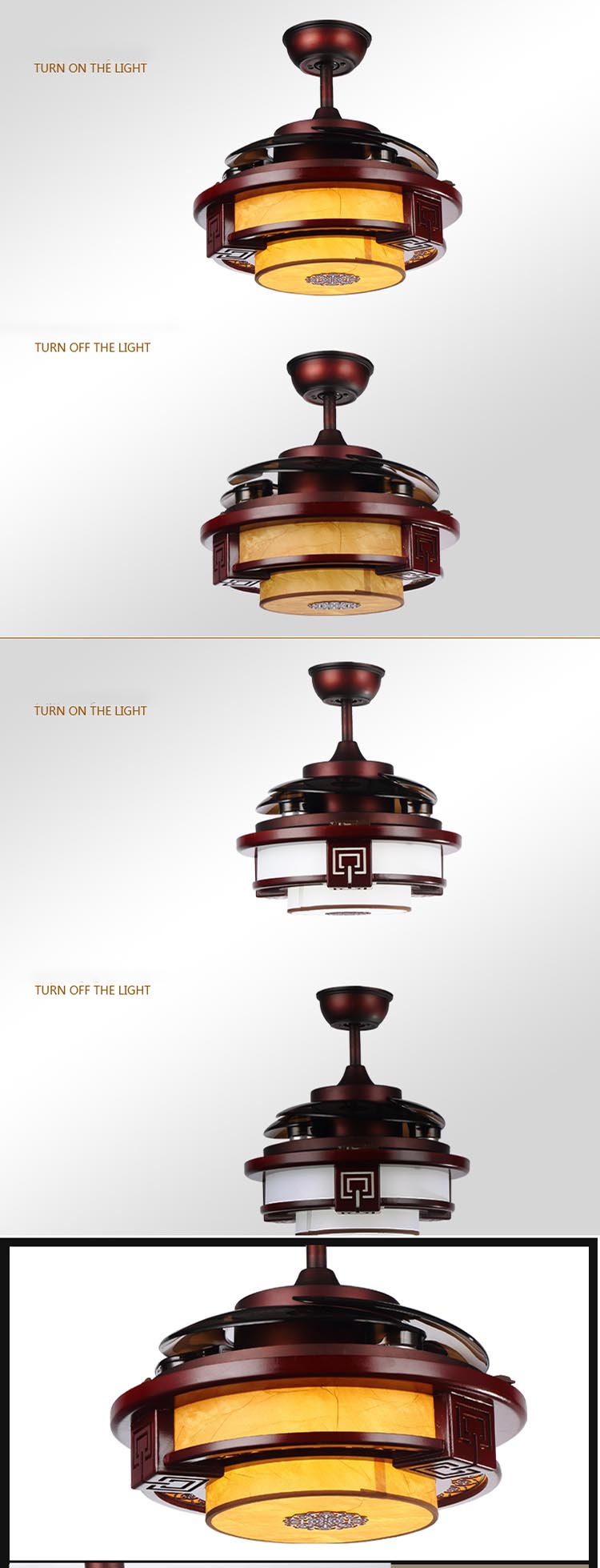 シーリングファンライト110v現代的な天井照明、 天井のファンライトが付いているファン仕入れ・メーカー・工場