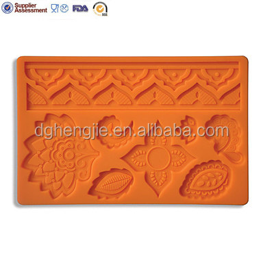 Fondant & Gum Paste Fabric Designs Silicone Mold Cake Decorating Leaf And Wave