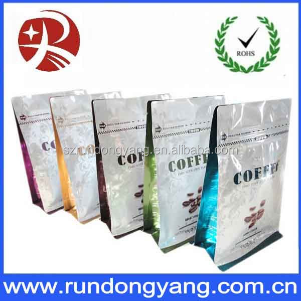 Sealable Coffee Valve Bag With side gusset coffee valve bag
