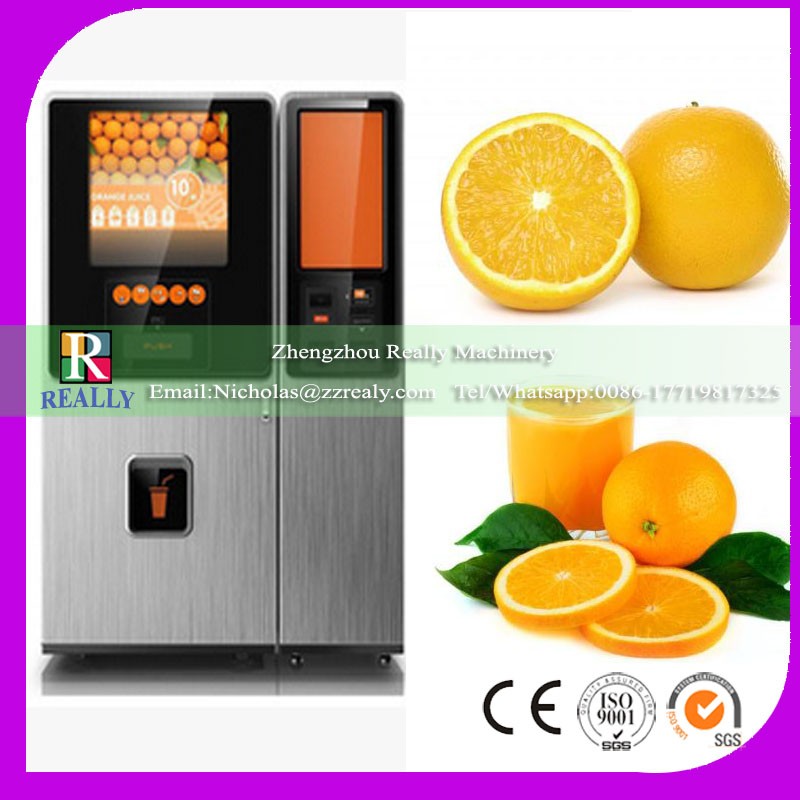 Automated Vending,Coin Operated Orange Juice Fruit Vending Machine With