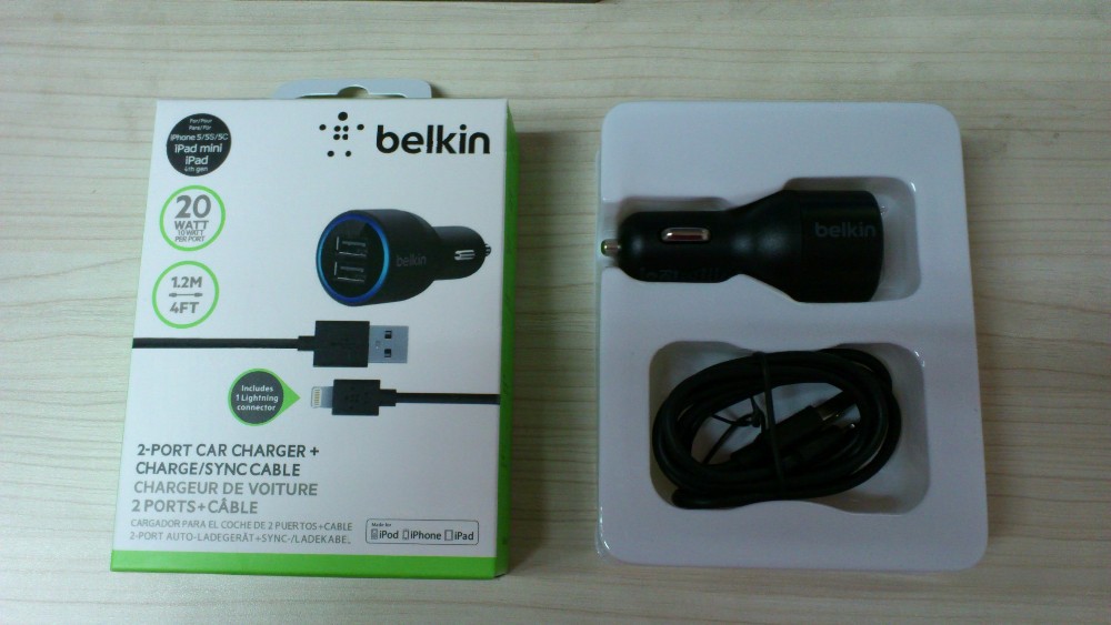 低価格良い品質ベルキンbk071付きの車用充電器充電シンクケーブルリンゴ用( 1.2メートル)問屋・仕入れ・卸・卸売り