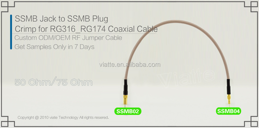 Ssmbjack/へssmbメスプラグ/rg316_rg174オス圧着同軸コネクタのための仕入れ・メーカー・工場