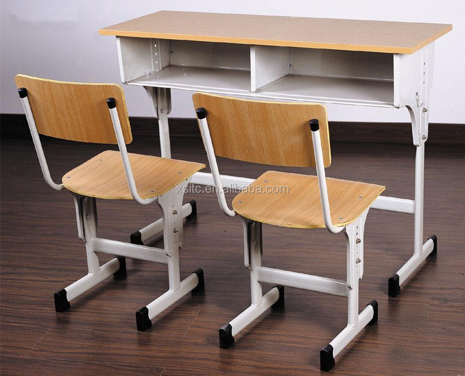 製造木材とプラスチックエレガント中学校机と椅子仕入れ・メーカー・工場