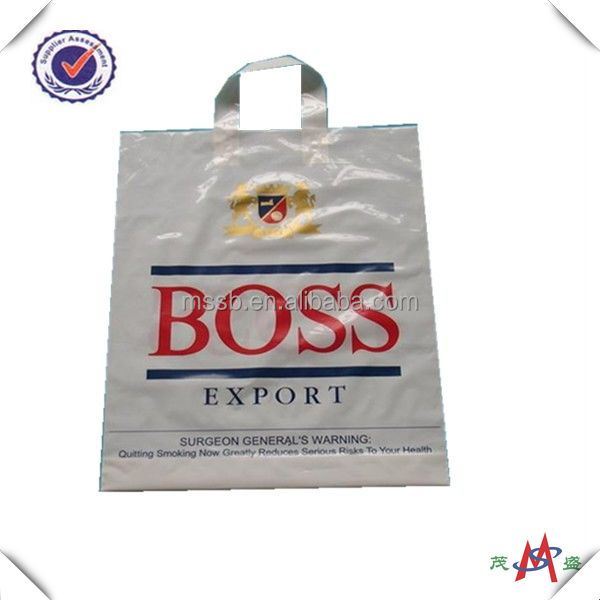 HDPE transparent t-shirt packaging bag,shopping bags print