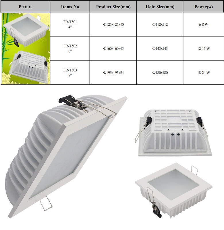 8 Inch Square Recessed Led Down Light Covers Buy Square Recessed