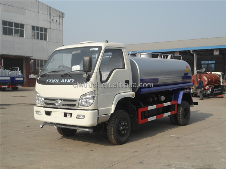 RHD 4000L foton water tank truck for sale 4*2 water tank truck in Jamaica