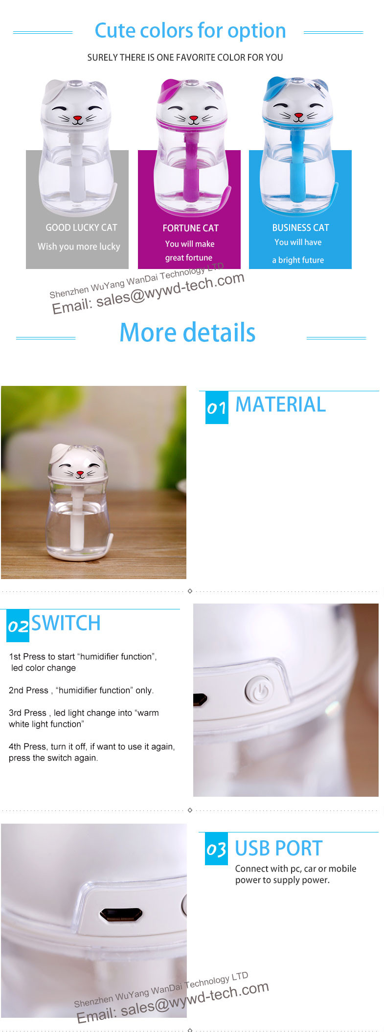 Lucky Humidifier / Latest Popular Top Sale Cat Pet Bottle Humidifier