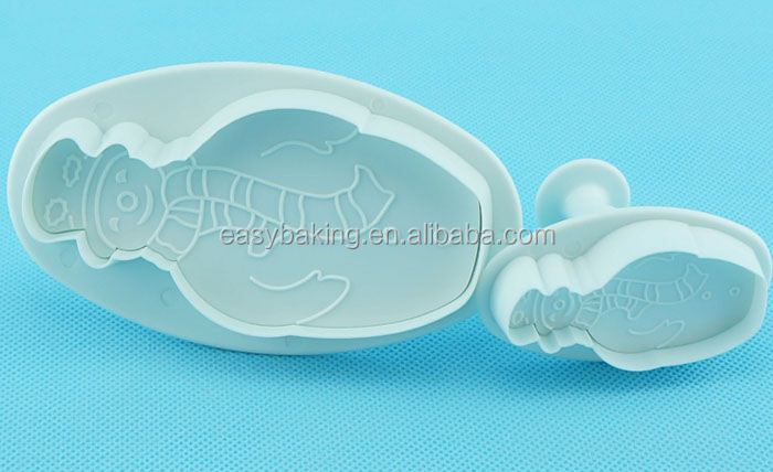 Wholesale custom snowman christmas plunger cutter for cake decorating