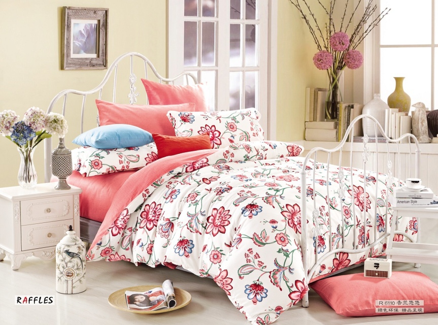 色の花の寝具は綿100％4個羽毛布団カバーシーツ枕カバー仕入れ・メーカー・工場