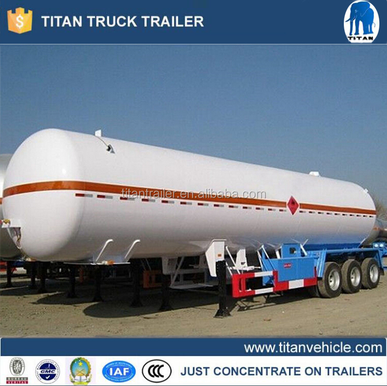 China LPG LNG tank trailers, 3 axles lpg tank semi trailer