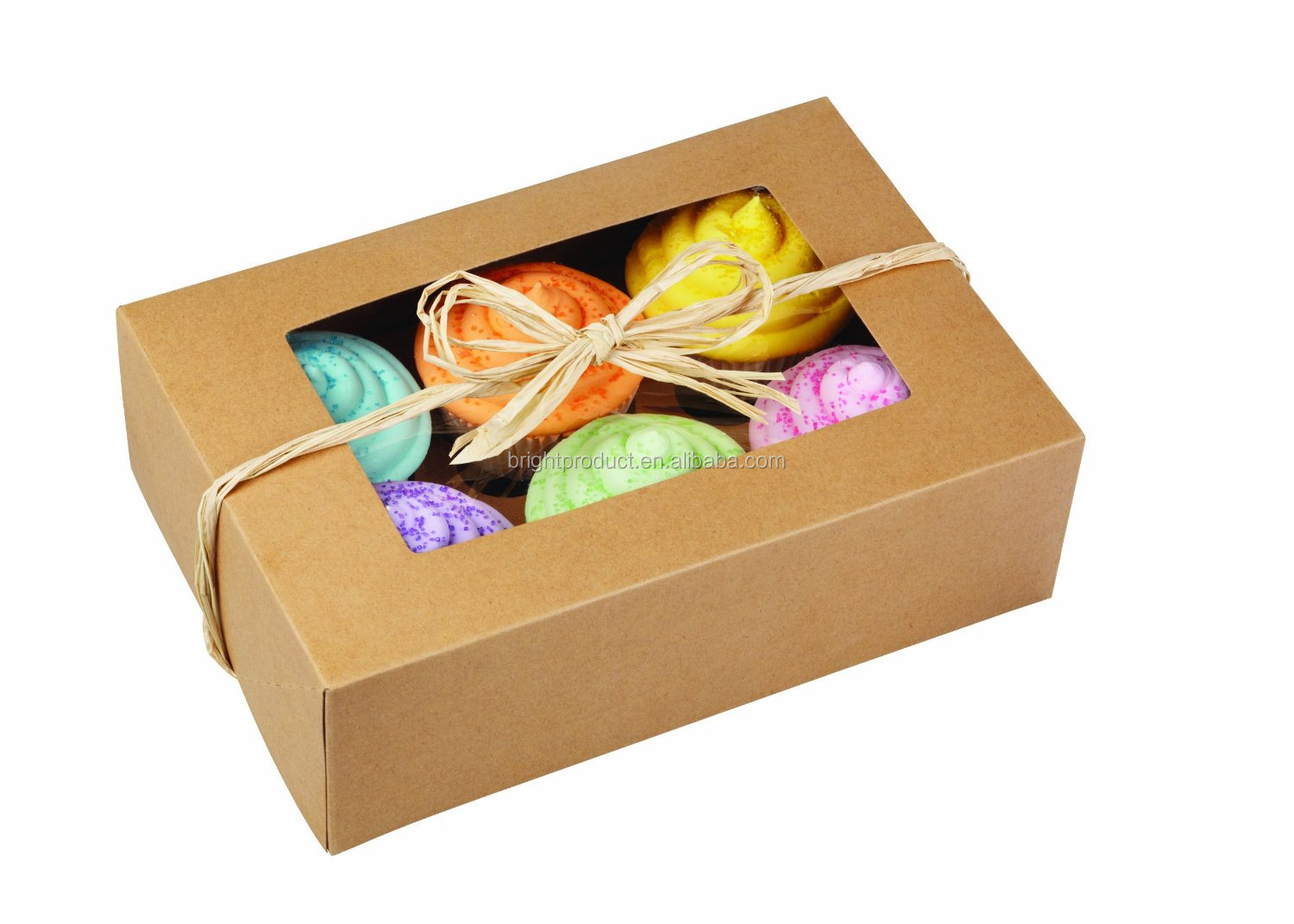 2 cake box design holds 6 standard cupcakes