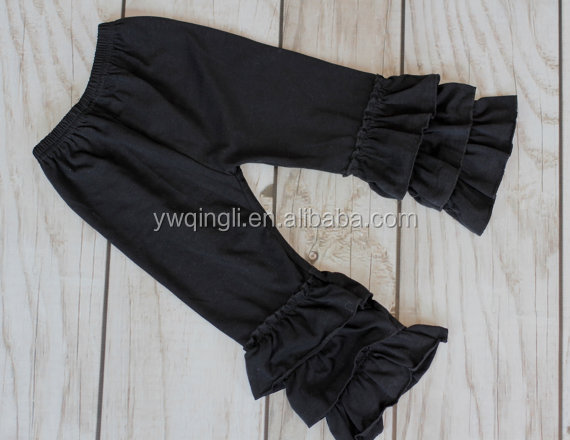 DAILY DEAL!! BLACK Ruffle pants capris - Boutique ruffle leggings Baby Toddler Little Girl Ruffle Bottoms.jpg