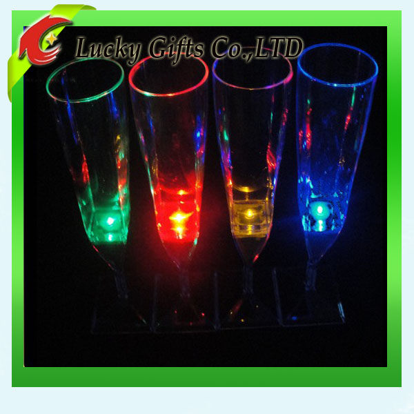 New Flashing Party Cheap Champagne Glass Cup with LED light,China Lucky