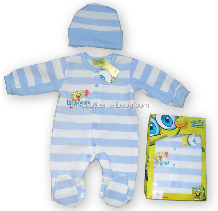 スポンジボブ赤ちゃん2015ロンパーギフトセットスポンジボブ赤ちゃんの服( スポンジボブ公認生産)問屋・仕入れ・卸・卸売り