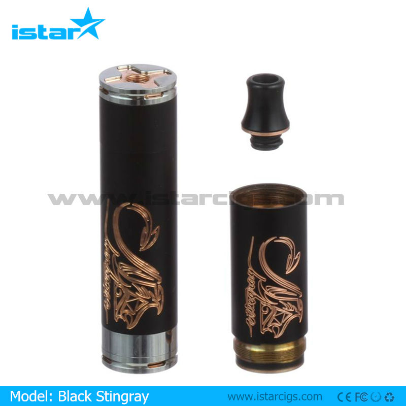 2014 high quality match with 18650,18350 and 26650 battery stingray vaporizer king mod