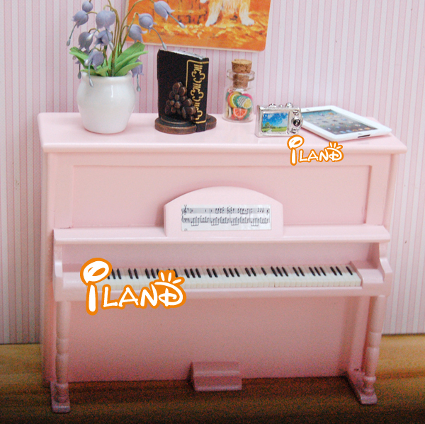 人形の家ミニチュアの楽器ミニピアノとスツールhe005lモデルピンク問屋・仕入れ・卸・卸売り