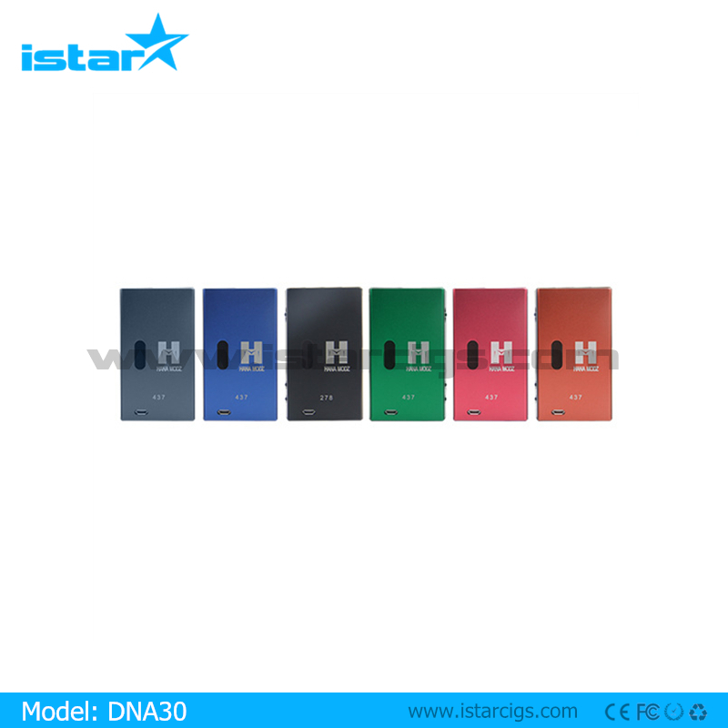 2014 new vape mod HANA MODZ 18650 DNA30 box mod,30 watt ecig BOX V3 ecig mod dna model