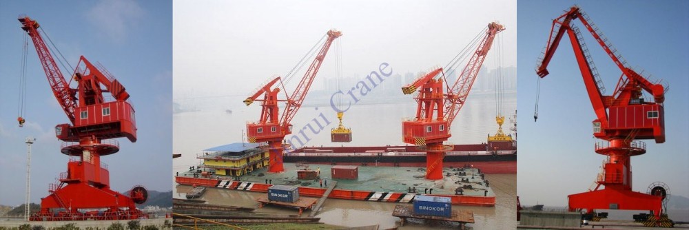 Floating Crane Barge Four-Link Portal Crane 80Ton