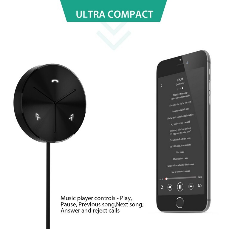 Aukey BR-C8Bluetooth ハンズフリーカーキット の ワイヤレス ステレオ オーディオ音楽受信機に建て mic付き デュアル仕入れ・メーカー・工場