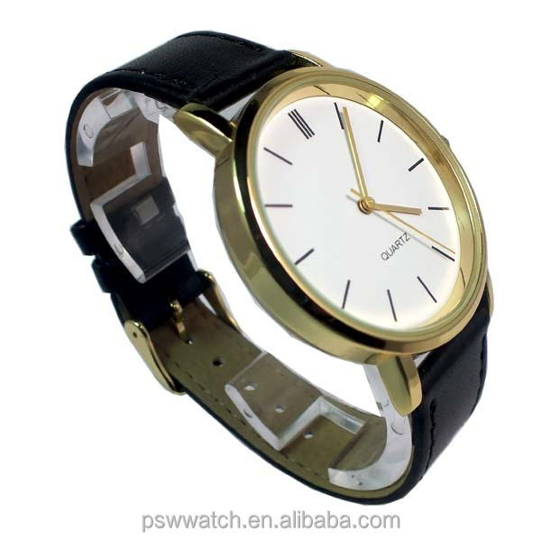 2015 alibaba express genuine leather watch wristwatch for men