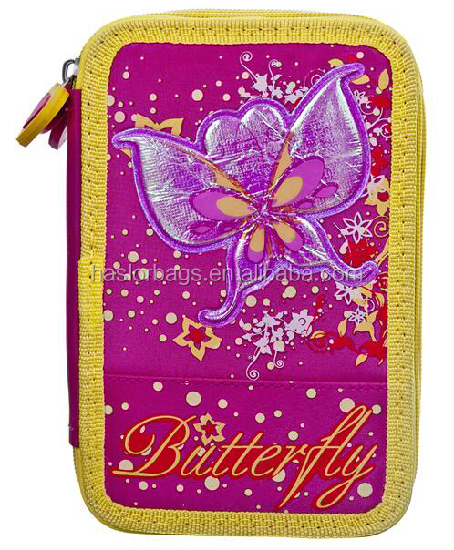 Butterfuly Pattern 3 Layers Pencil Case/Beautiful Pencil Case for Girls