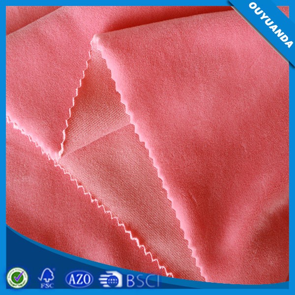 Polyester Spun Velour Fabric /soft Fluff Fabrics For Fleece Blankets