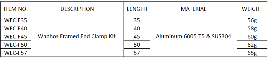 সৌর প্যানেল অ্যালুমিনিয়াম clamps